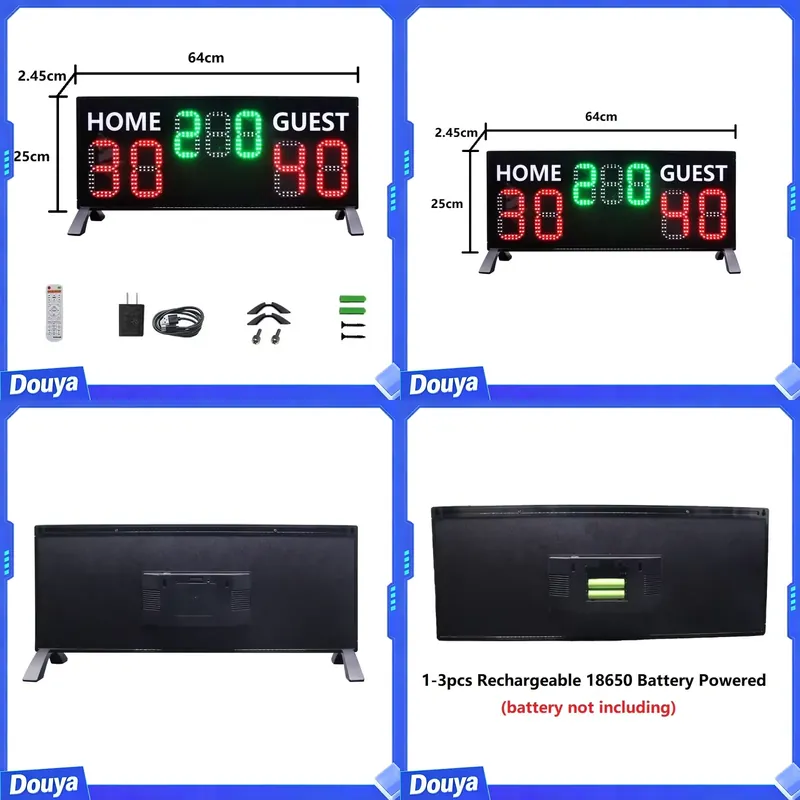 Badminton Scoreboard - YIZHI Hoogwaardig Elektronisch Desktop 7-cijferig LED